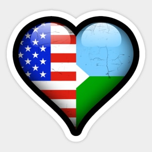 Half American Half Djiboutian - Gift for Djiboutian From Djibouti Sticker